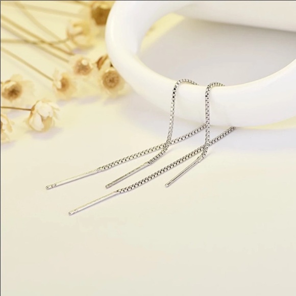 Sterling Silver Tassel Earrings - Picture 6 of 7